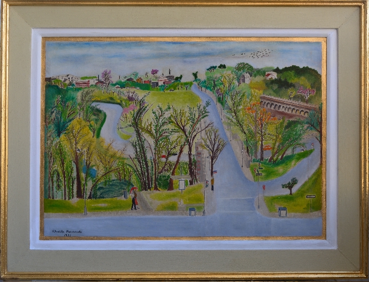 A dream in Washington Contemporary Landscape Realism painting art by Egyptian Artist Khalda Hamouda 