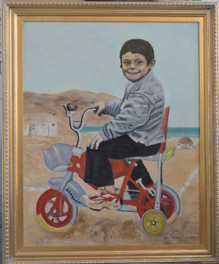 Innocence Contemporary Middle Eastern painting by Egyptian artist Khalda Hamouda