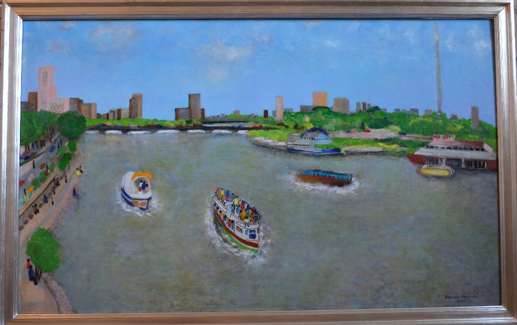 Back to Cairo Oil on board  in Oil directly on board by Khalda Hamouda  />
<h3>Back to Cairo </h3>
</center>                                                             
<br>
<br>
<center>
<center><p>This website published 2009 is copyright protected<br>All rights reserved to Khalda Hamouda.</p></center><span id=